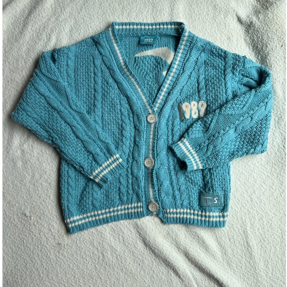 Taylor Swift 1989 Taylors Version Cardigan Blue Seagull Knit XS/SM